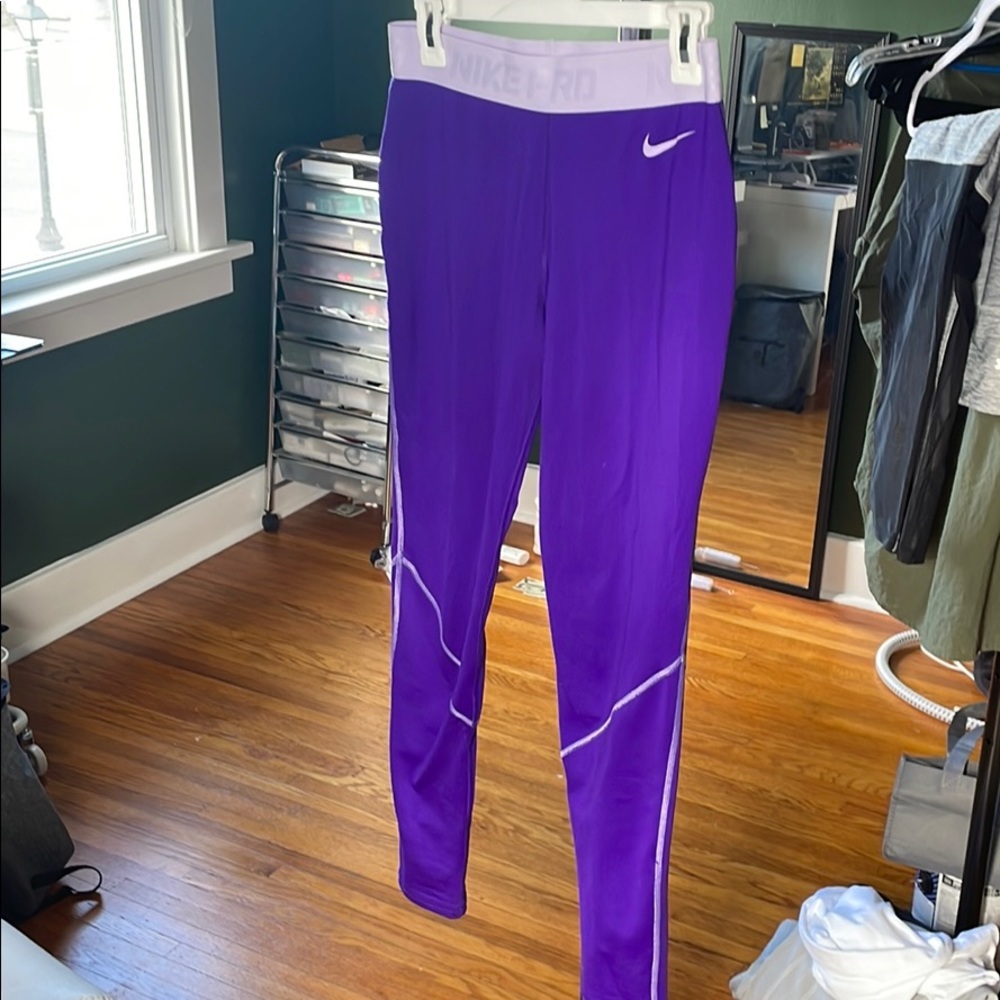 Fleece lined Nike PRO leggings❄️💜